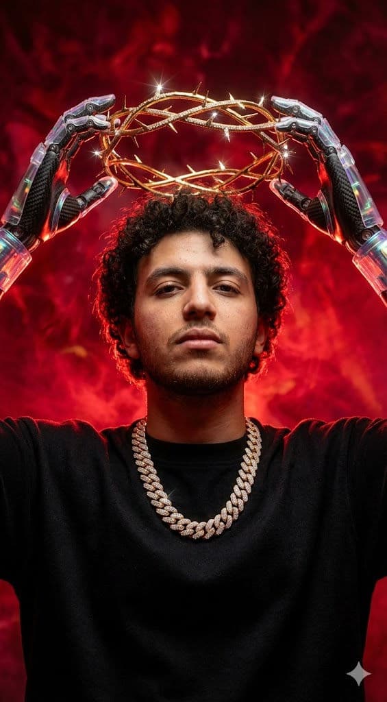 👑 Cyberpunk King Concept Art: Free AI Prompt — 3D AI art prompt example for Gemini and Stable Diffusion