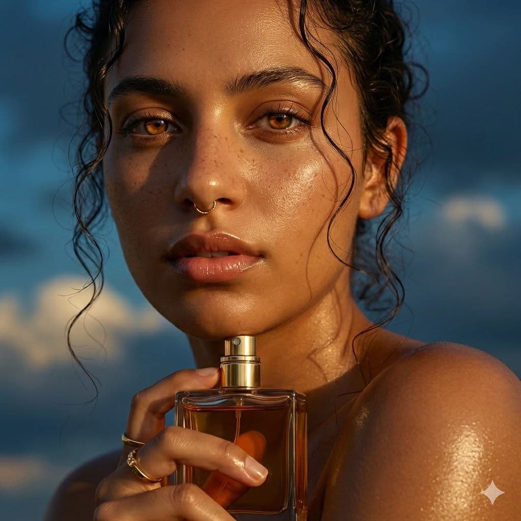 Parfume Product Ad Prompt  — Business AI art prompt example for Gemini and Stable Diffusion