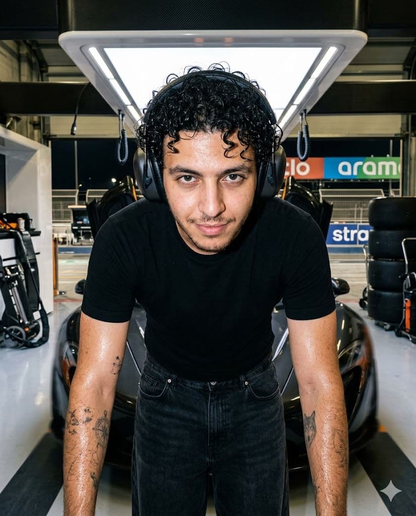 Free Prompt for Formula-1 Garage iPhone Night Portrait 🏎️📱 — Portrait AI art prompt example for Gemini and Stable Diffusion