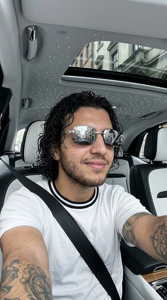 Luxury Rolls-Royce Selfie — Hyper-Realistic Bearded Portrait — Portrait AI art prompt example for Gemini and Stable Diffusion