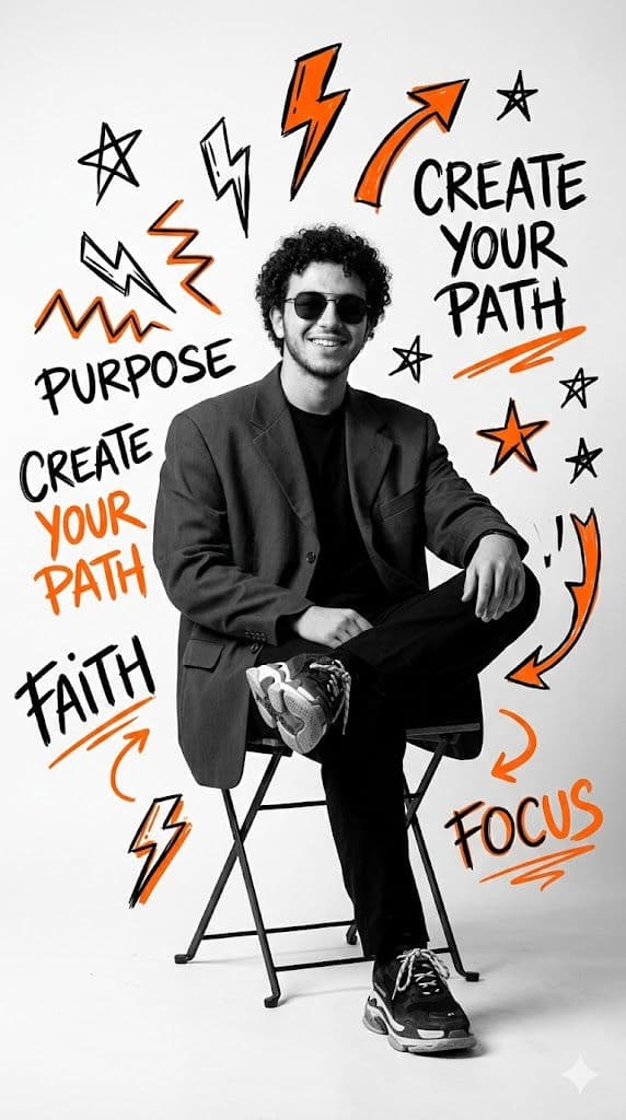 Ultra-Realistic Black & White Studio Portrait with Graffiti Doodle Accents and Fashion Editorial Vibe – Free Prompt — Portrait AI art prompt example for Gemini and Stable Diffusion