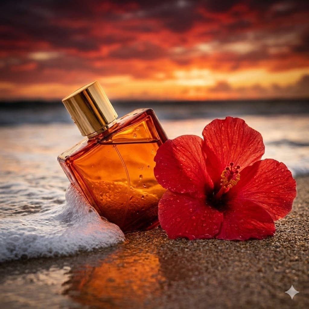 🌅 Sunset Perfume Product Photography: Free AI Prompt — Portrait AI art prompt example for Gemini and Stable Diffusion