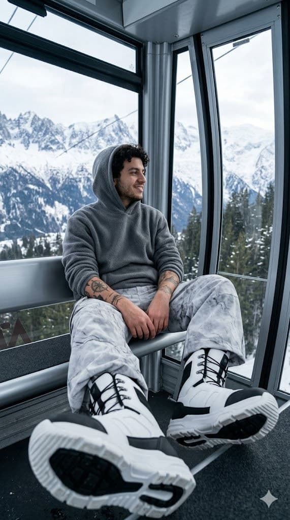 Free Prompt for Hyperrealistic Alpine Cable Car Fashion Portrait 🏔️📸 — Portrait AI art prompt example for Gemini and Stable Diffusion