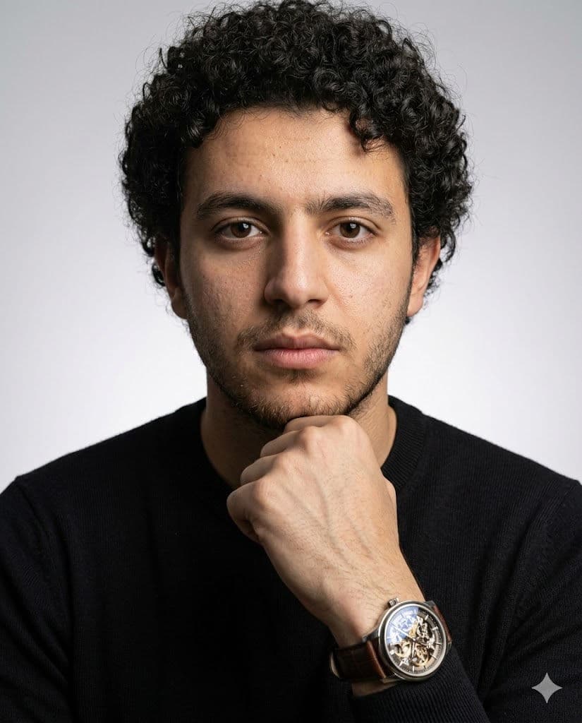 Hyper-Realistic Luxury Male Portrait with Power Pose and Wristwatch Detail – Free Prompt — Portrait AI art prompt example for Gemini and Stable Diffusion