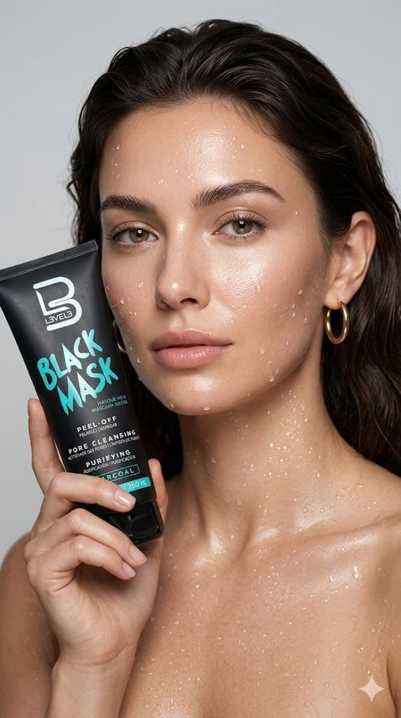 Ultra-Realistic Luxury Skincare Beauty Editorial Portrait with Wet Skin Glow & Product Close-Up (9:16 Premium Campaign) — Business AI art prompt example for Gemini and Stable Diffusion