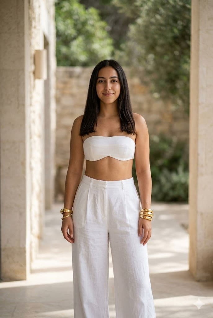 Free Prompt for Mediterranean Courtyard Quiet Luxury Fashion Portrait 🌿📸 — Portrait AI art prompt example for Gemini and Stable Diffusion