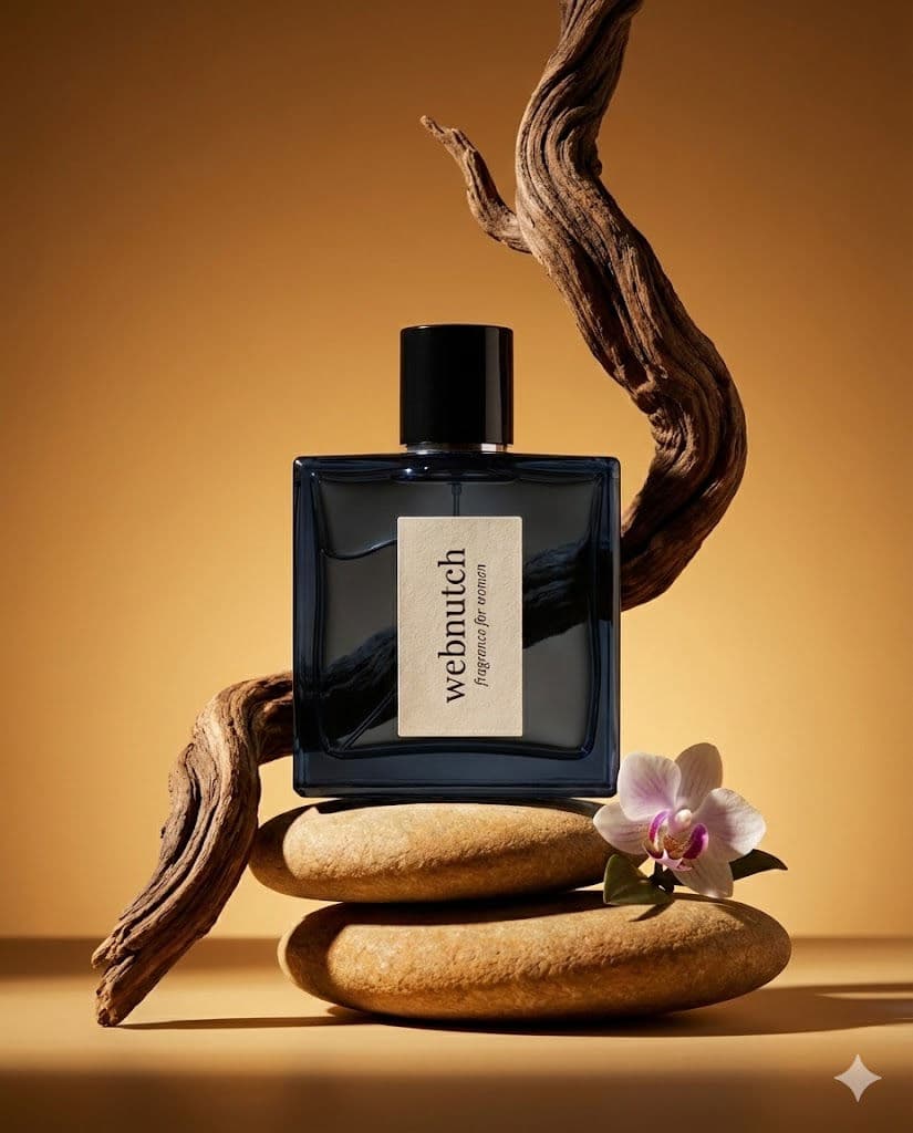 🪵 Earthy Perfume Product Photography: Free AI Prompt — Business AI art prompt example for Midjourney and Stable Diffusion