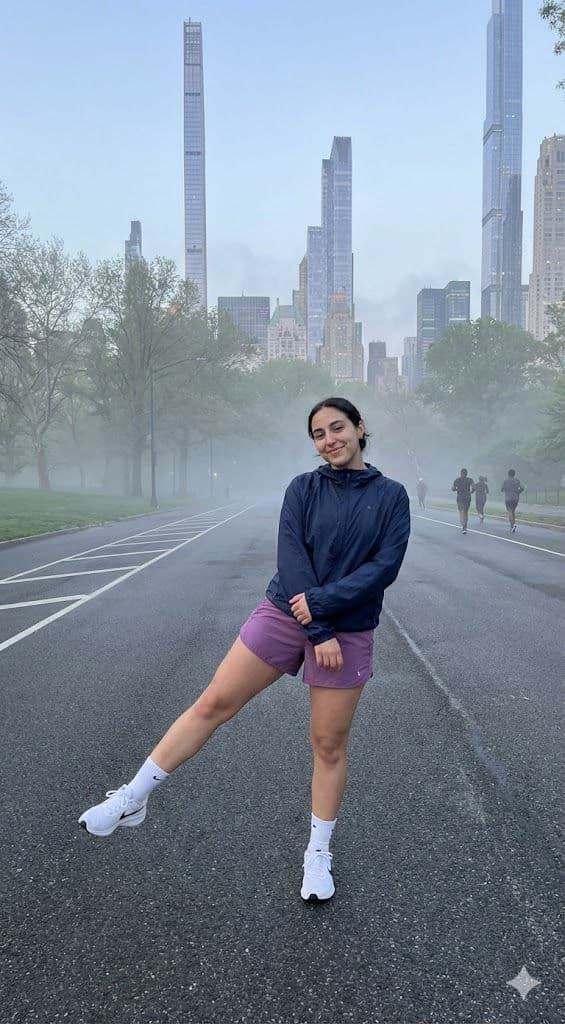 Early Morning NYC Park Prompt – Peaceful Urban Lifestyle Photorealism — Portrait AI art prompt example for Gemini and Stable Diffusion