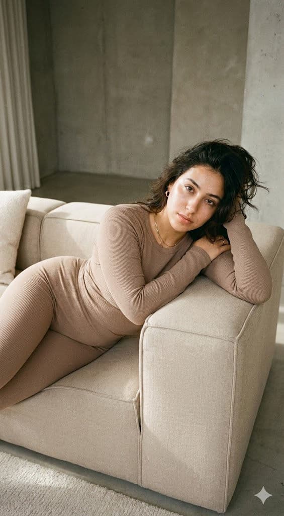 🤎 Neutral Loungewear & Cozy Aesthetic: Free AI Prompt — Portrait AI art prompt example for Gemini and Stable Diffusion